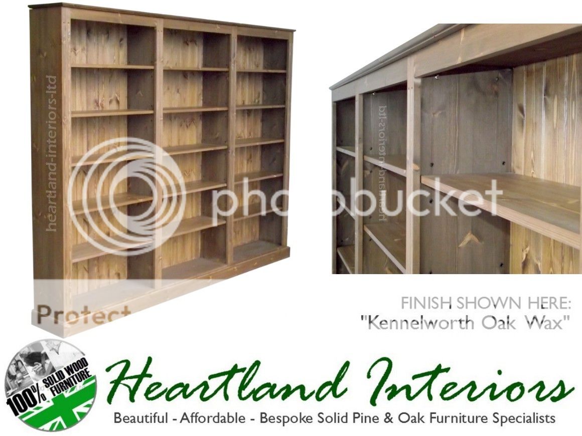 Large Solid Pine Bookcase,6ft x 7ft 6" Library MultiDisplay Bookshelf